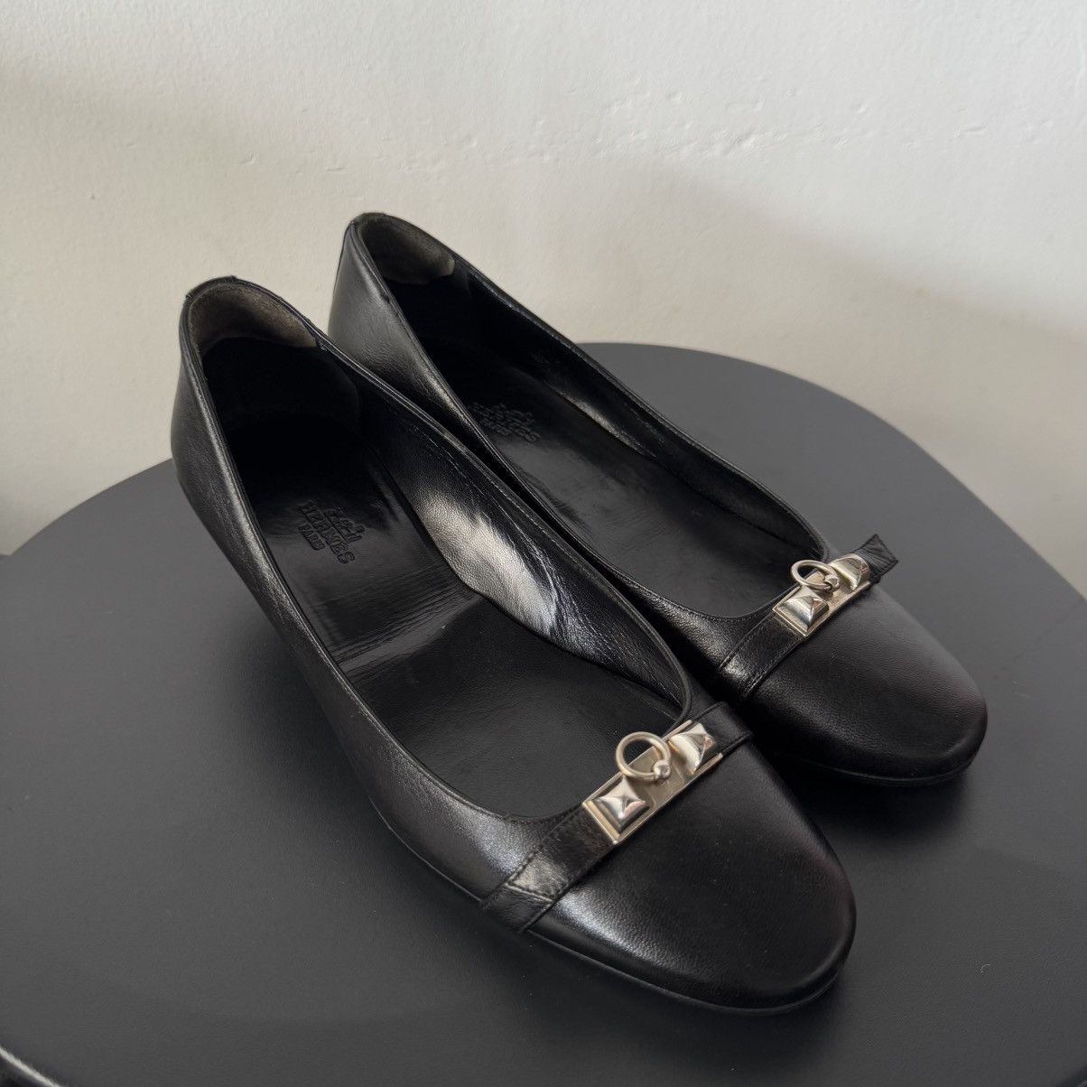 Hermes HERMES Liberty Collier de Chien leather flat Size US 6 / IT 36 - 11 Thumbnail