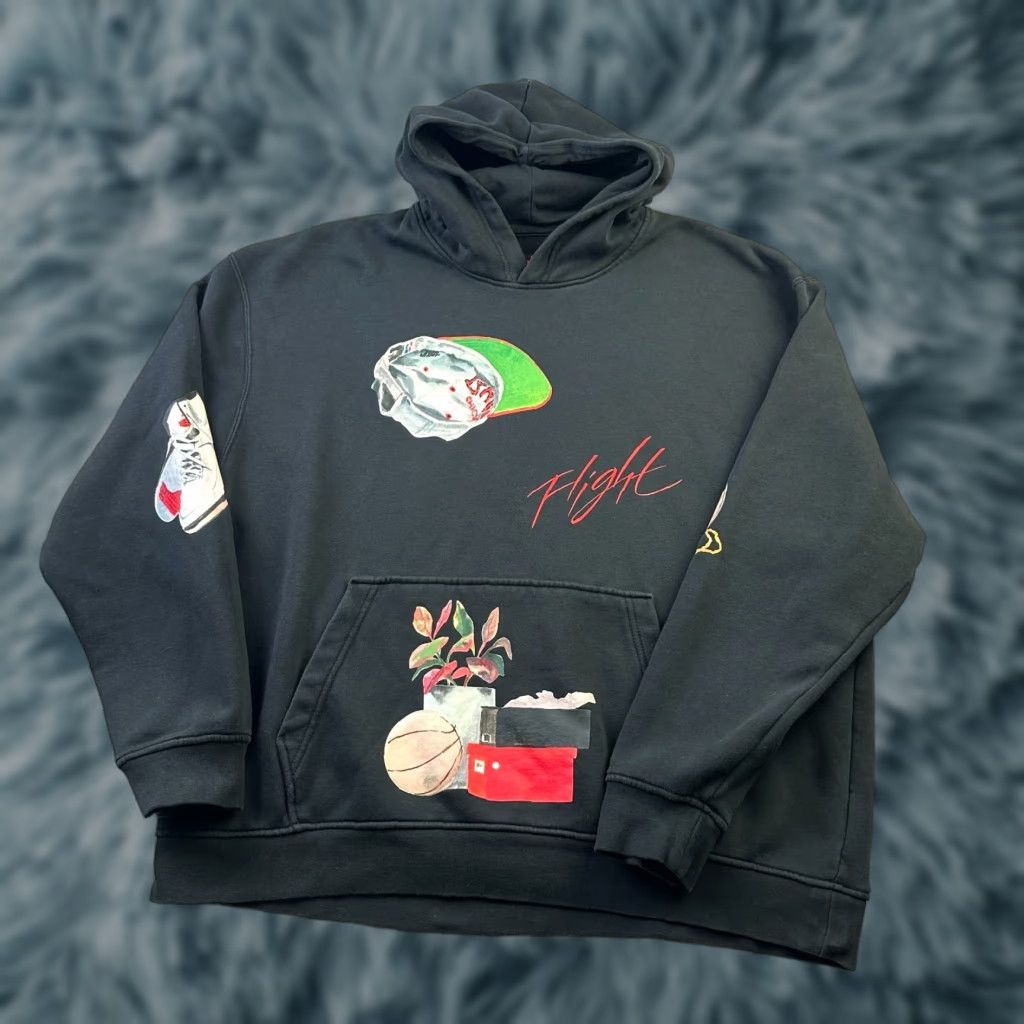 Jordan Brand Jordan Hoodie Mens XL Artist Series Jacob Rochester All Over Print Crew Neck Pockets Logo Sport Basketball Size US XL / EU 56 / 4 - 1 Thumbnail