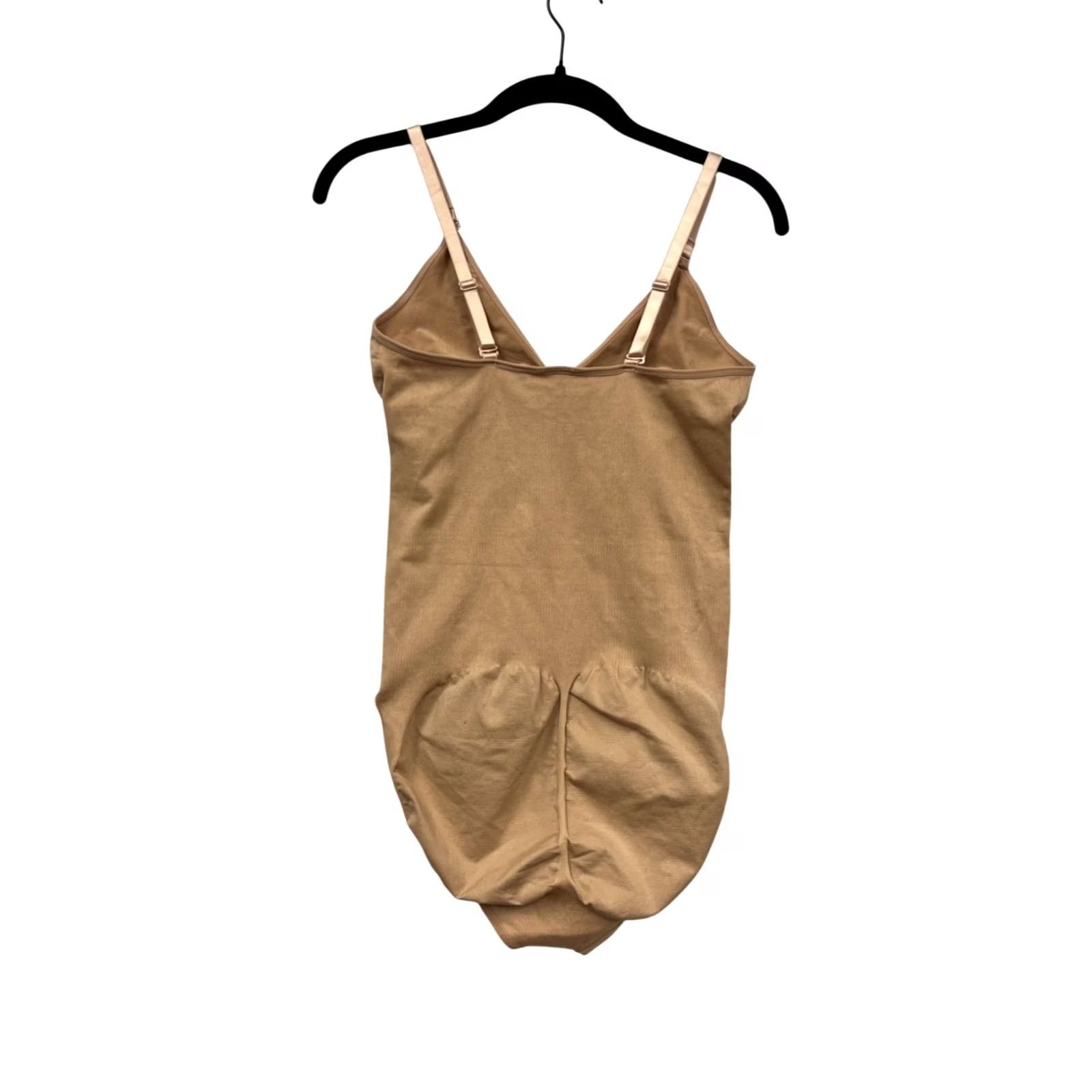 Vintage Khaya Beige Bodysuit Unisex Adults Tank XXXL Adjustable Straps Snap Closure Size 3XL Beig e Nylon Spandex Ribbed Like New Size XXL / US 16-18 / IT 52-54 - 2 Thumbnail