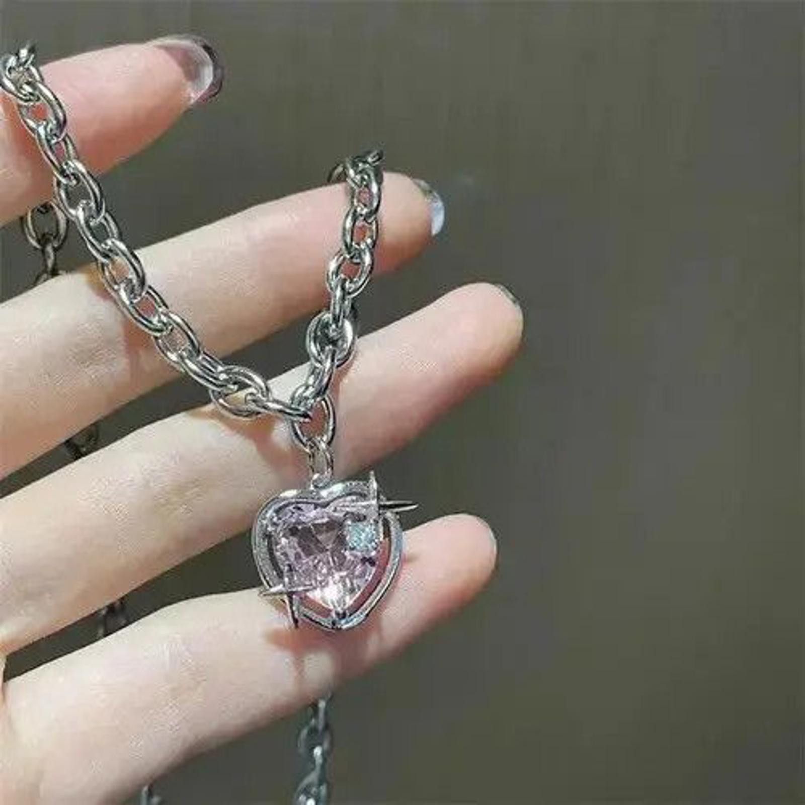 Other Pink Vermiculite Peach Galaxy Necklace Size ONE SIZE - 4 Thumbnail