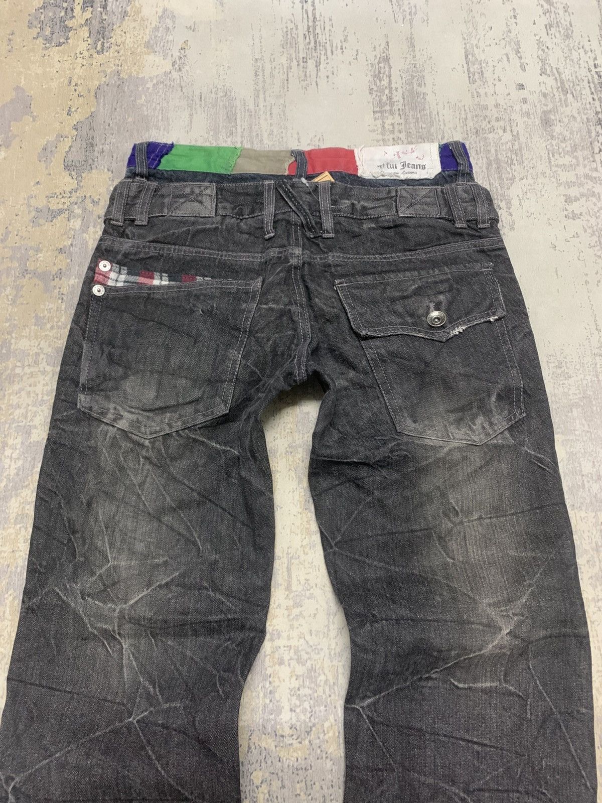 Japanese Brand Nylaus Harajuku Punk Y2K Crinkle Gimmick Pants Size US 30 / EU 46 - 8 Thumbnail