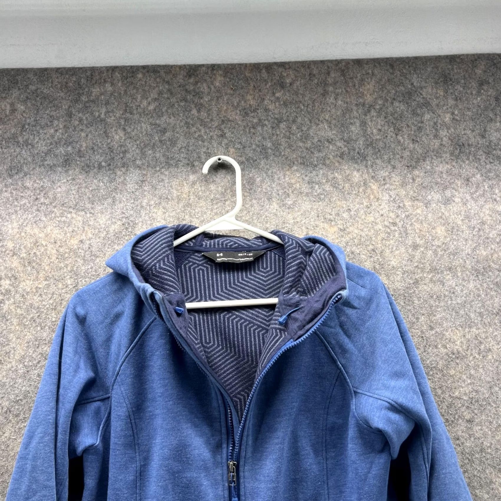 Under Armour Under Armour Sweater Women's Small Full Zip Hooded Fleece Jacket Blue UA Size S / US 4 / IT 40 - 2 Thumbnail