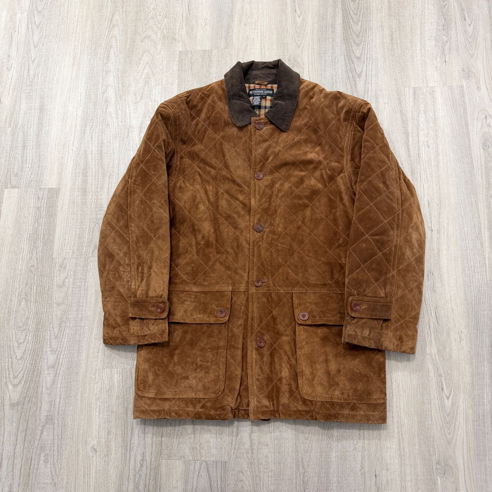 Vintage J Peterman Suede Leather Jacket Mens Medium Brown Chore Size US M / EU 48-50 / 2 - 1 Thumbnail
