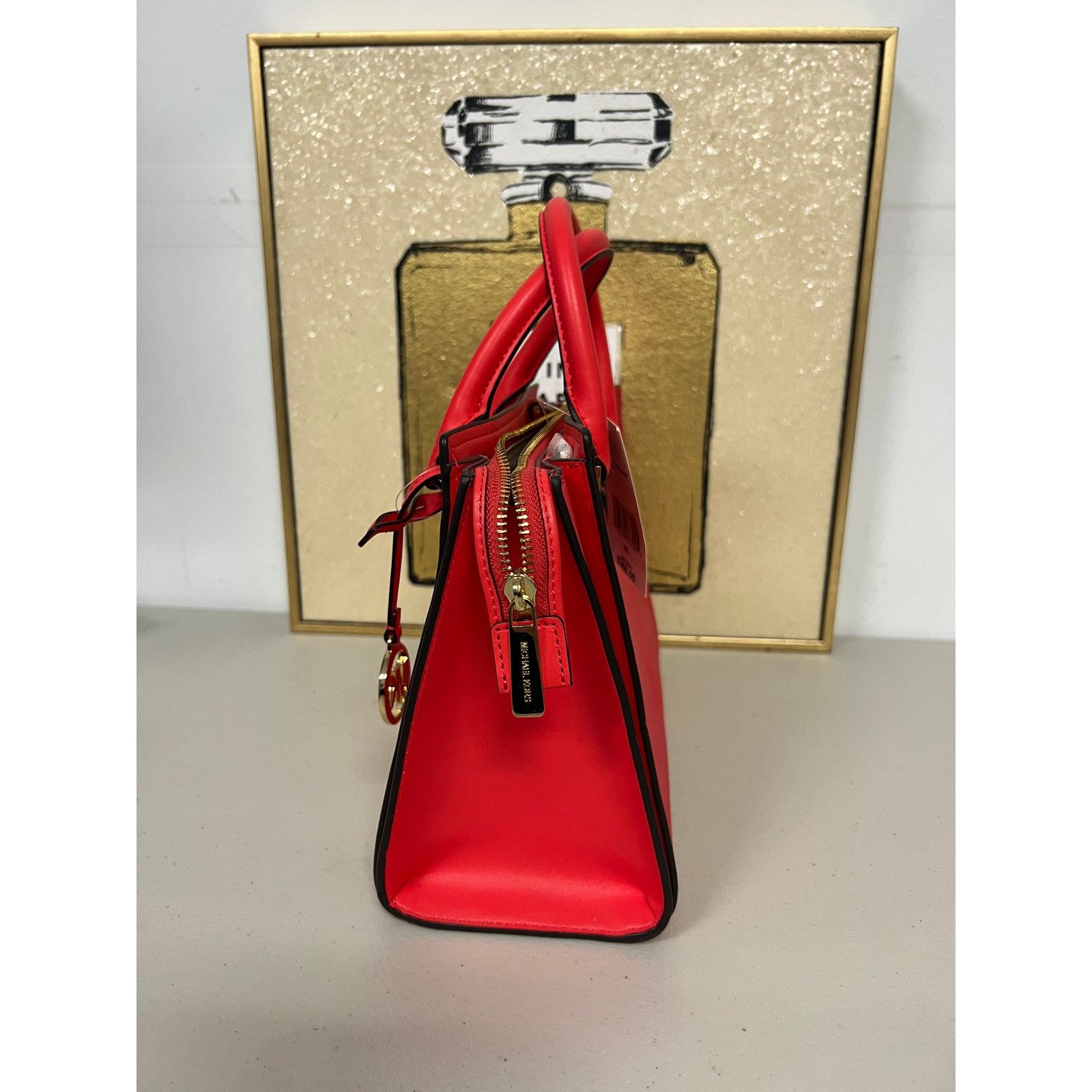 Michael Kors Michael Kors 35T0GWXM2L Hope Medium Saffiano Leather Satchel Size ONE SIZE - 3 Thumbnail