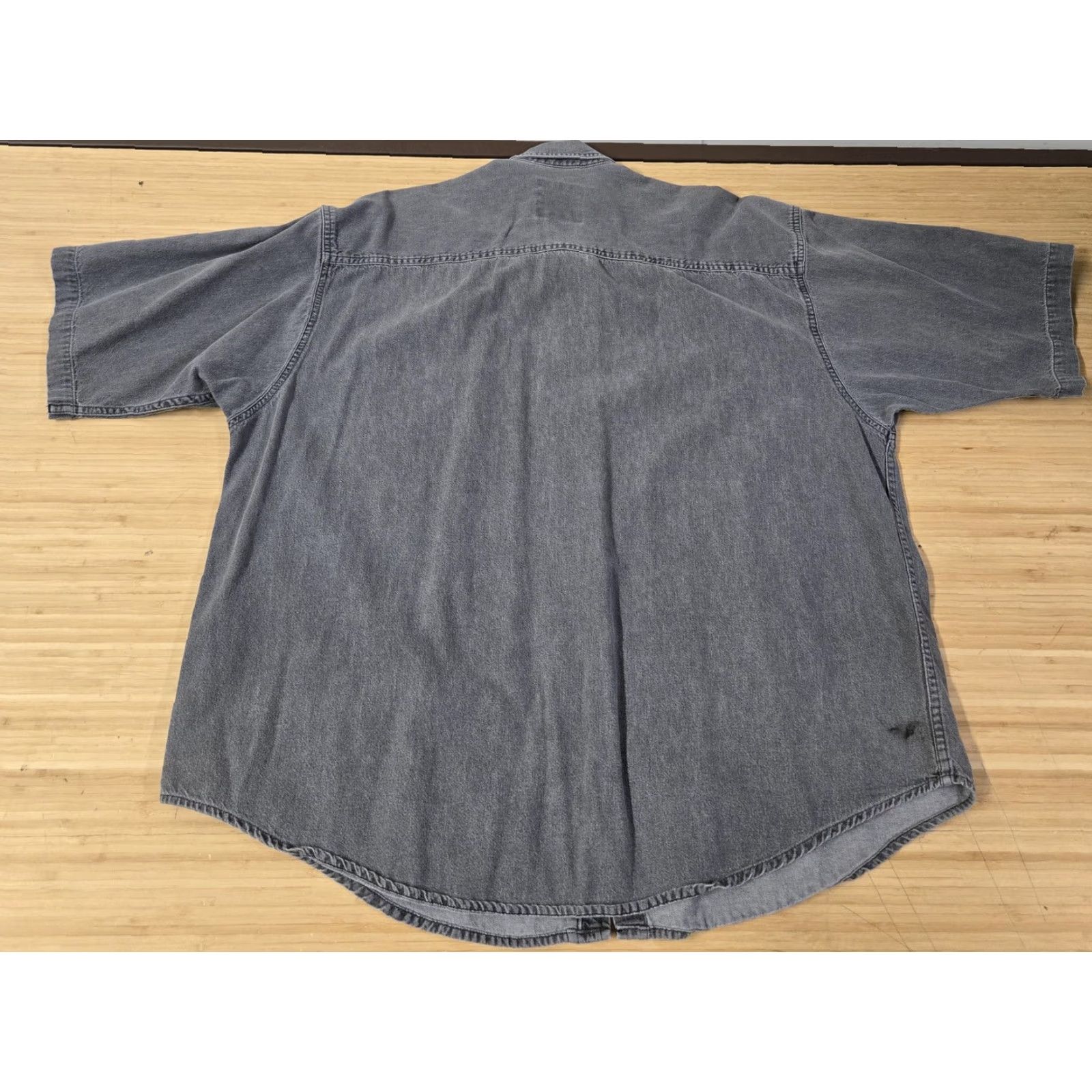 Harley Davidson Harley-Davidson Shirt Mens 2XL Denim Short Sleeve Button Up Biker Blues Pocket Size US XXL / EU 58 / 5 - 5 Thumbnail