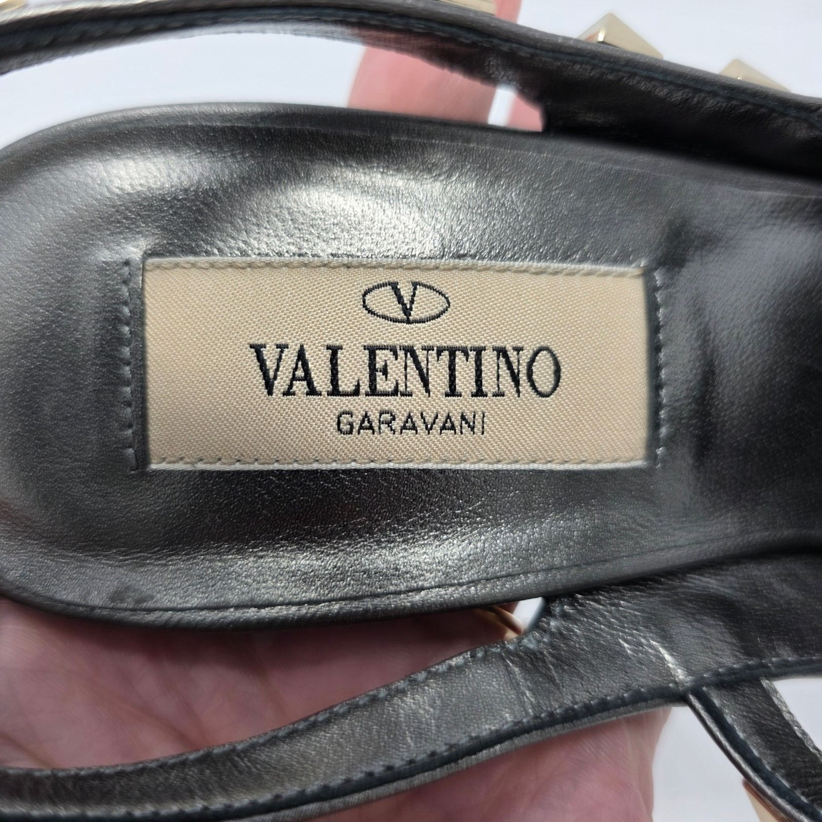 Valentino Valentino Rockstud Sequin Caged Pumps IT 37 Black Size US 7 / IT 37 - 14 Thumbnail