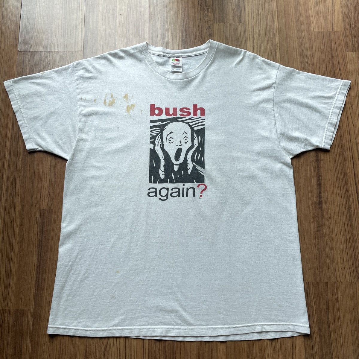 Vintage The Scream George w Bush again art political funny parody Size US XXL / EU 58 / 5 - 1 Thumbnail