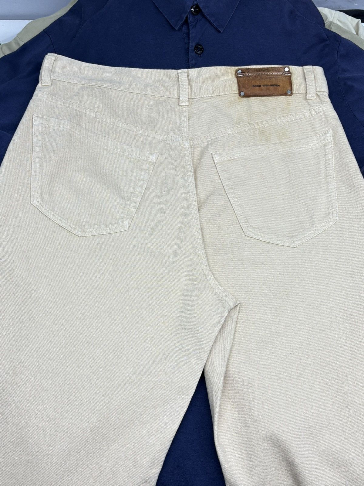 Dries Van Noten Dries Van Noten Straight Beige Denim Jeans Size US 29 - 14 Thumbnail