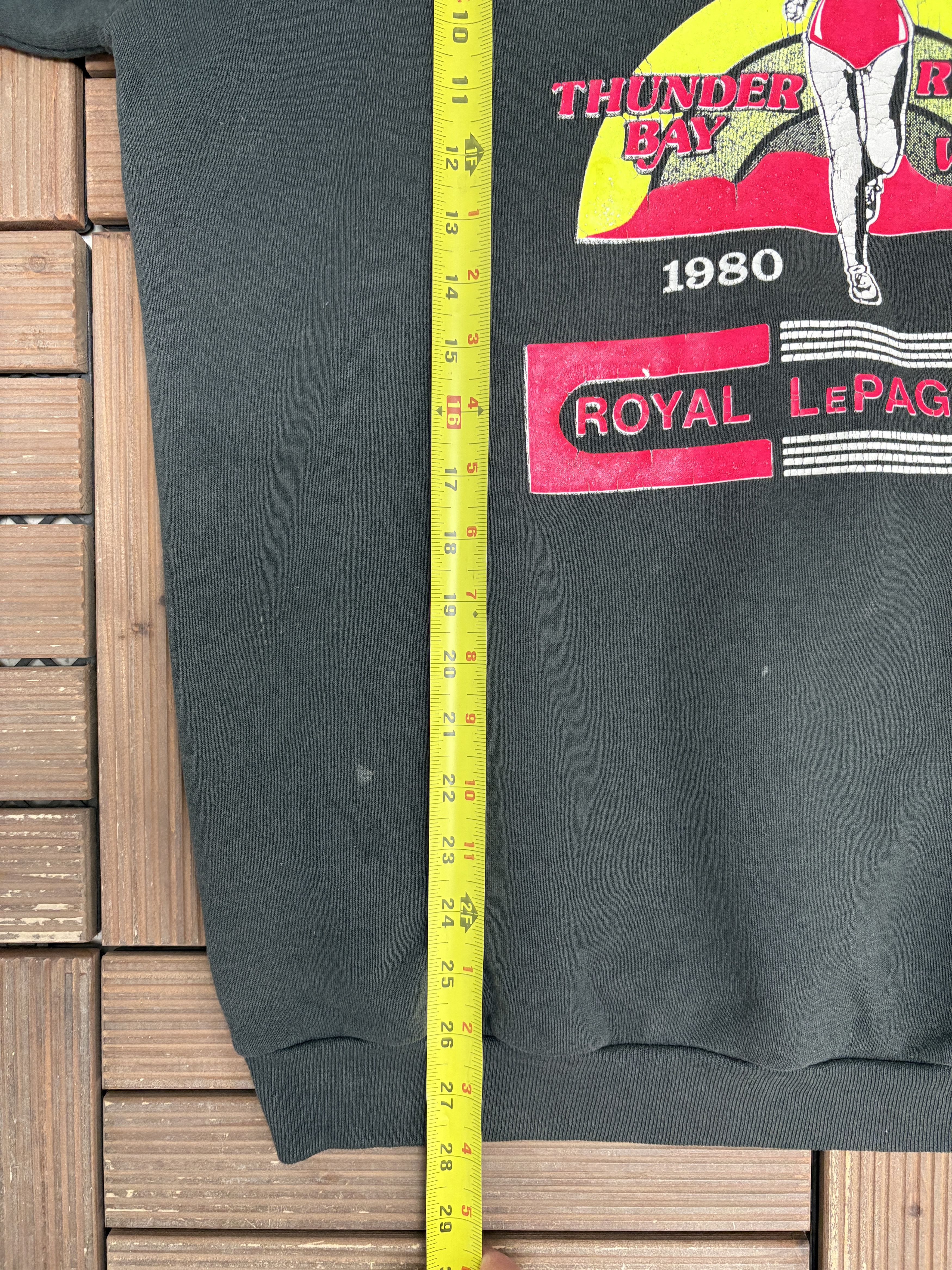 Vintage Thunder Bay Run For Women 1990 Vintage Black Crewneck Size US XXL / EU 58 / 5 - 8 Thumbnail