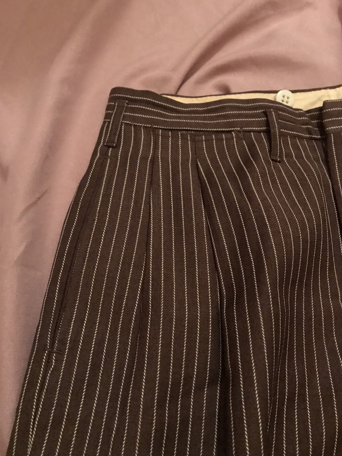 Other US MADE 20s HOLLYWOOD PANTS in pure wool brown fabric Size 38R - 4 Thumbnail