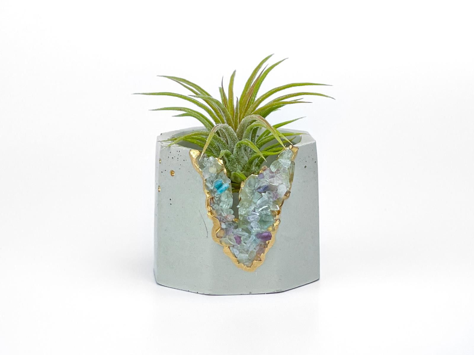 Other Succulent Pot Fluorite Crystal Planter Geode Air Plant holde Size ONE SIZE - 6 Thumbnail