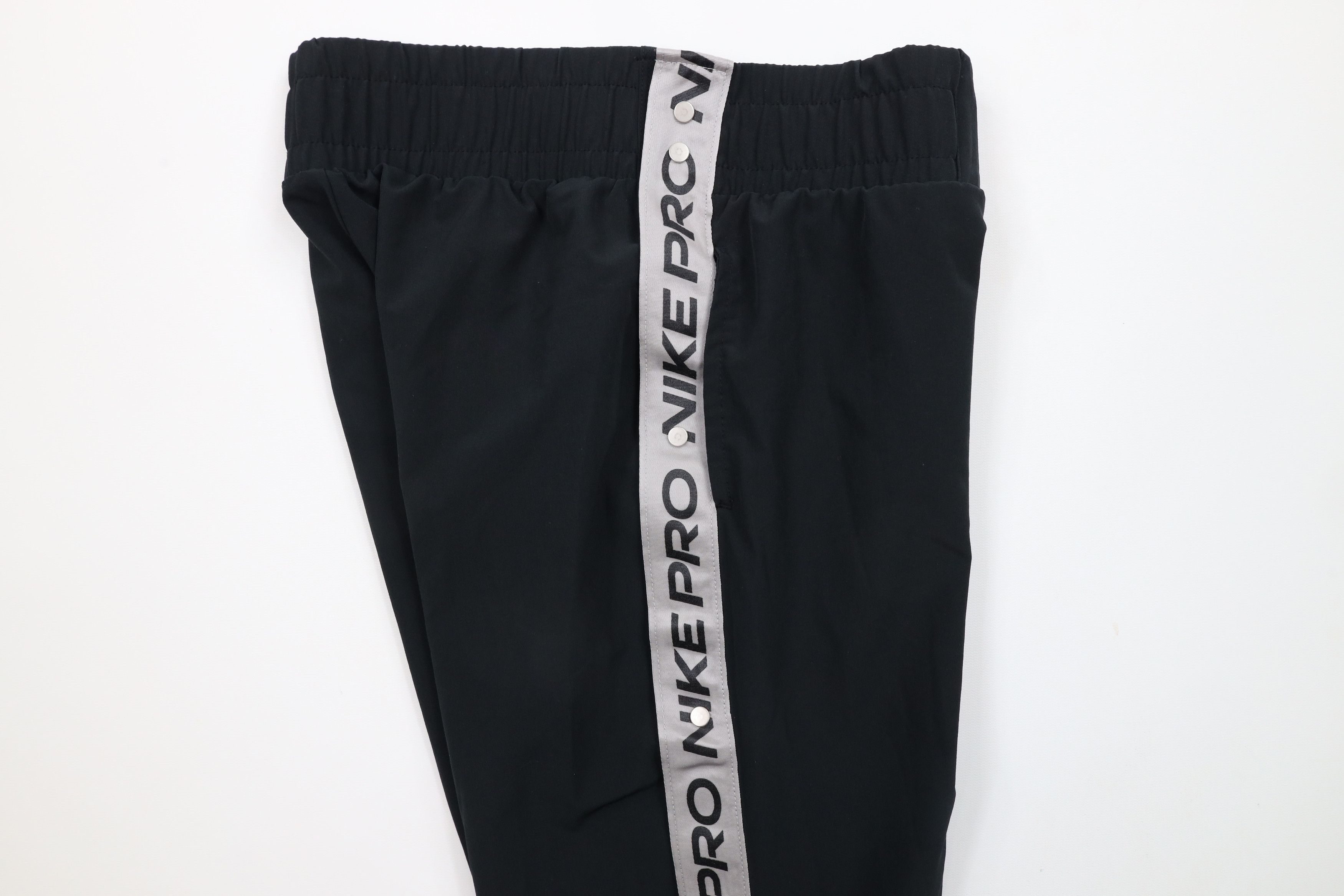 Nike × Vintage Nike Pro Scott Mini Swoosh Wide Leg Tearaway Pants Black Size US 32 / EU 48 - 8 Thumbnail