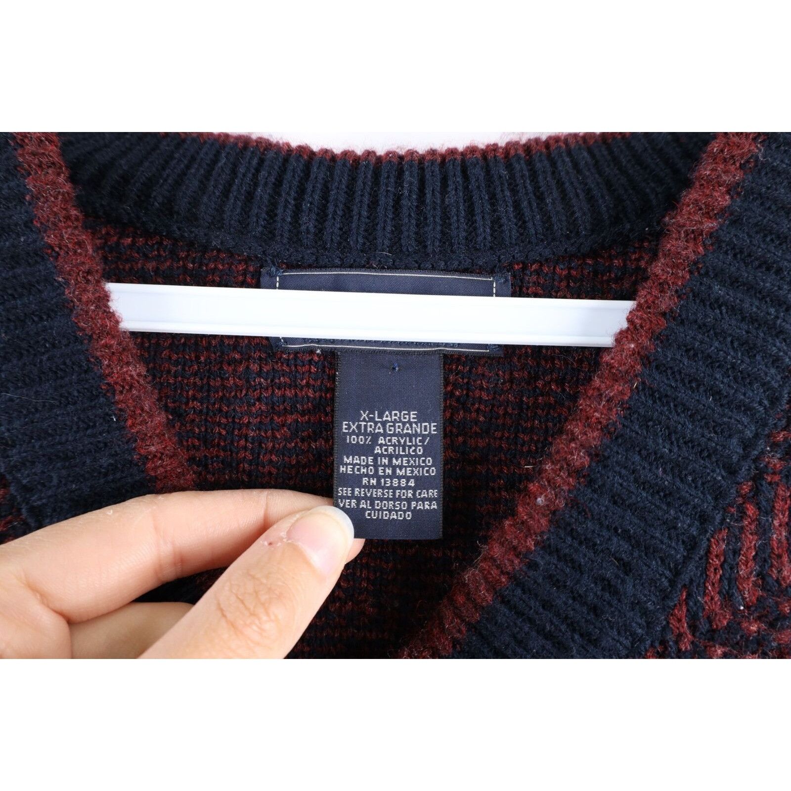 Vintage Vintage 90s Dapper Streetwear Striped Knit Sweater Vest Size US XL / EU 56 / 4 - 4 Thumbnail