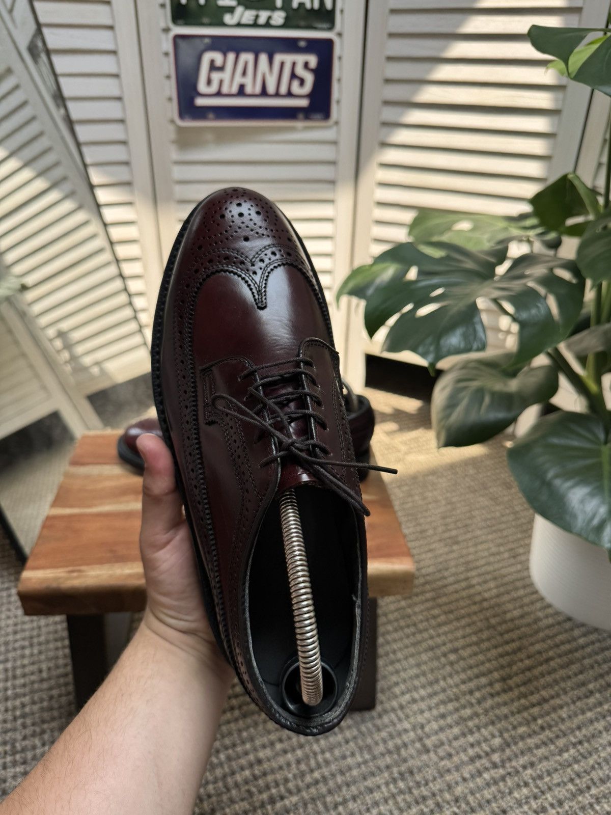 Leather Men’s Premium Luxury Leather Brogue Dexter Made In Usa 🇺🇸 Size US 9.5 / EU 42-43 - 7 Thumbnail