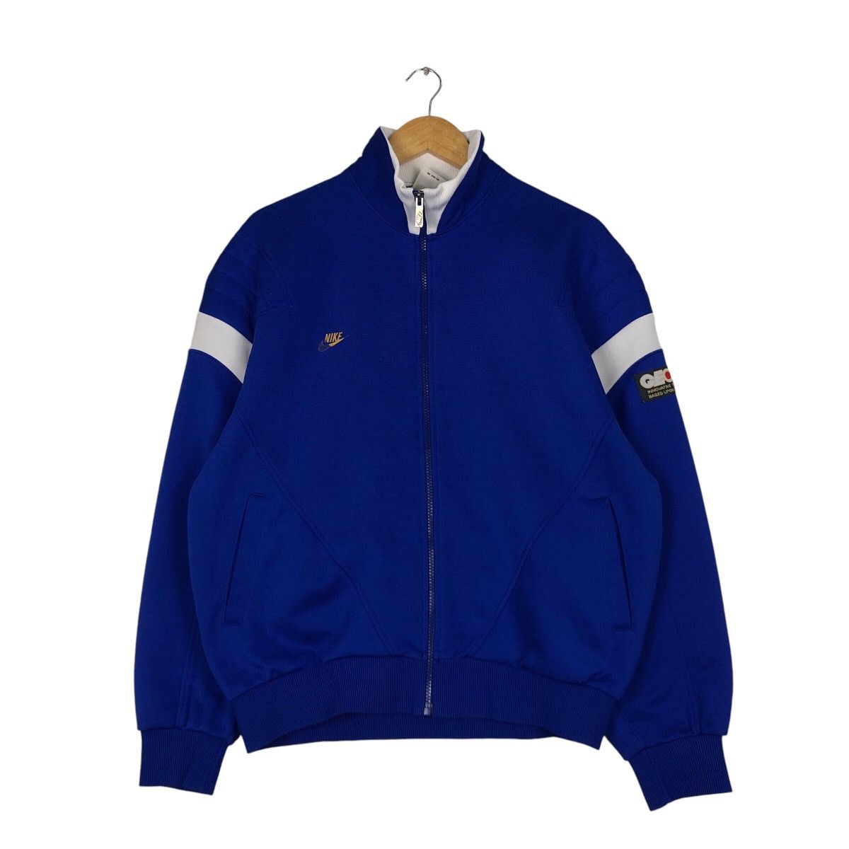 Japanese Brand × Nike × Vintage Vintage Nike Black Tag Blue Sweater Jacket Japan Production Size US M / EU 48-50 / 2 - 1 Thumbnail
