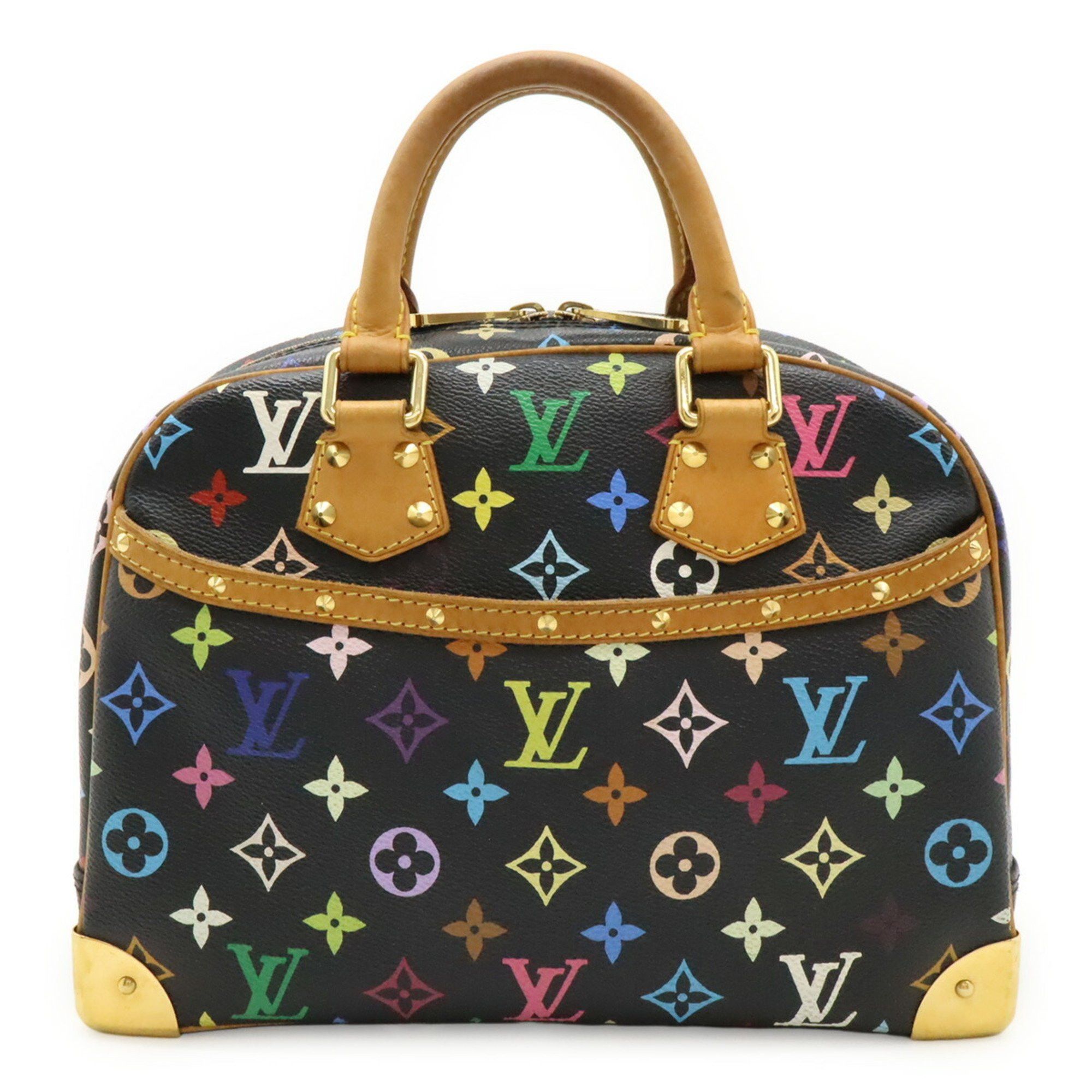 LOUIS VUITTON Monogram Multicolore Trouville Handbag in Noir and Black M92662
