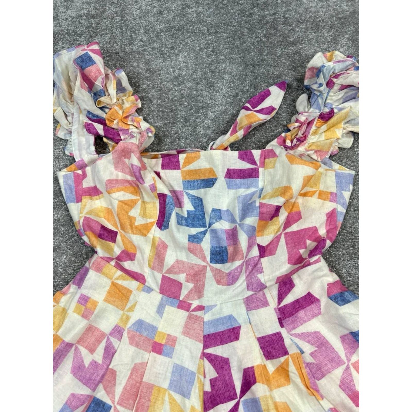 Vintage VINTAGE Yumi Kim Romper Women's Medium Floral Sleeveless Linen Blend Casual Spring Summer Womens Size 32" / US 10 / IT 46 - 2 Thumbnail