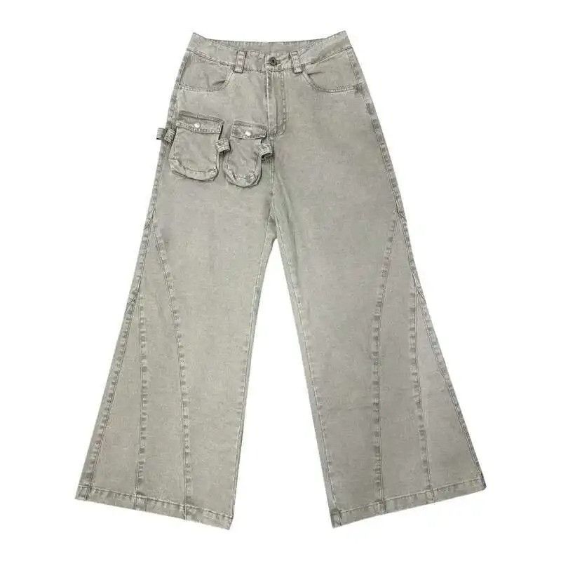 Jean Retro Cargo Patchwork Streetwear Jeans Size US 32 / EU 48 - 4 Thumbnail
