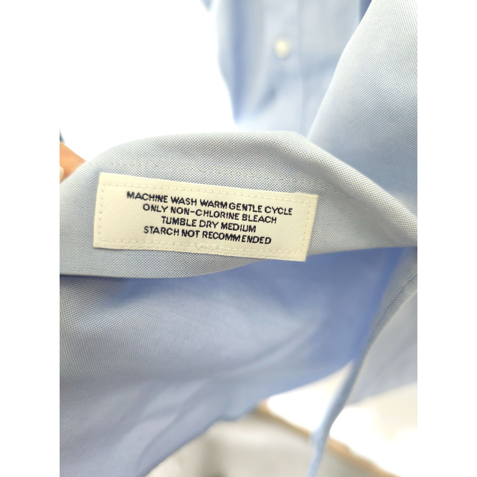 Cremieux Cremieux Mens 100% Pima Cotton Non-Iron Dress Shirt Light Bl Size US XL / EU 56 / 4 - 3 Thumbnail