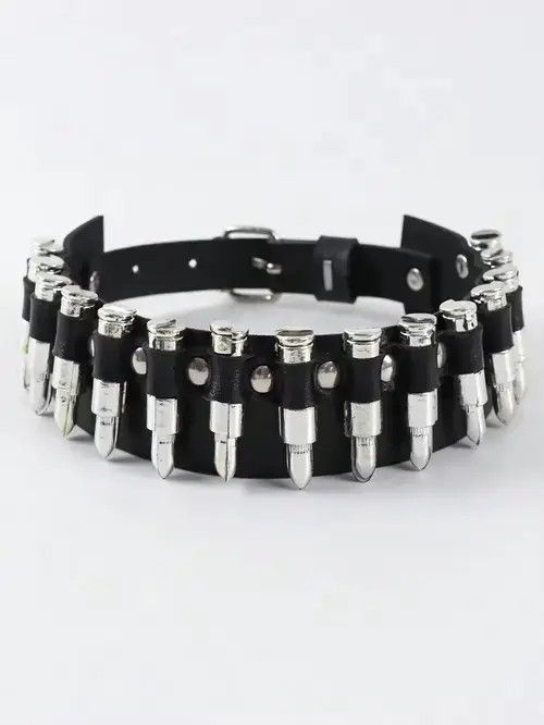 Jewelry Akahori x Genji PU Leather Bullet Collar Size ONE SIZE - 4 Thumbnail