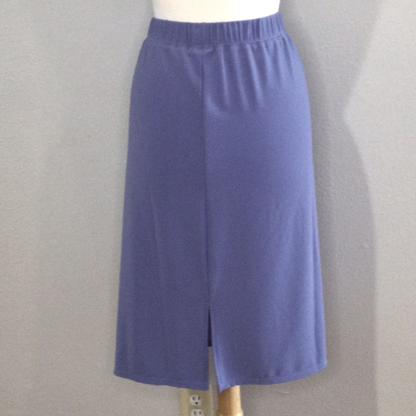 Other Susan Graver Purple Knee Length Split Back Straight Skirt 3X Size 42" / US 20 - 7 Thumbnail