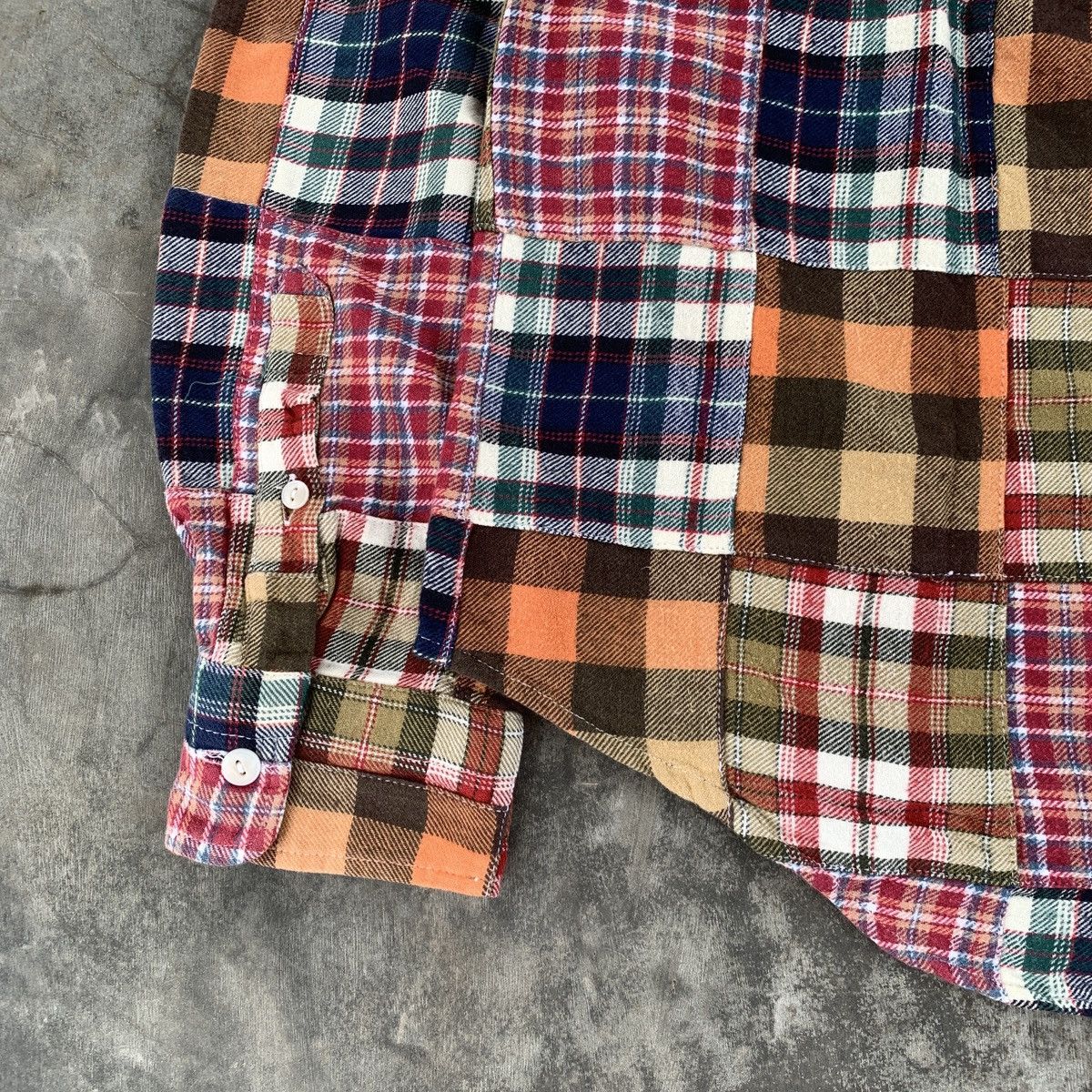 Japanese Brand United Arrows Patchwork Sugar Cane Inspired Flanel Shirt Size US M / EU 48-50 / 2 - 4 Thumbnail