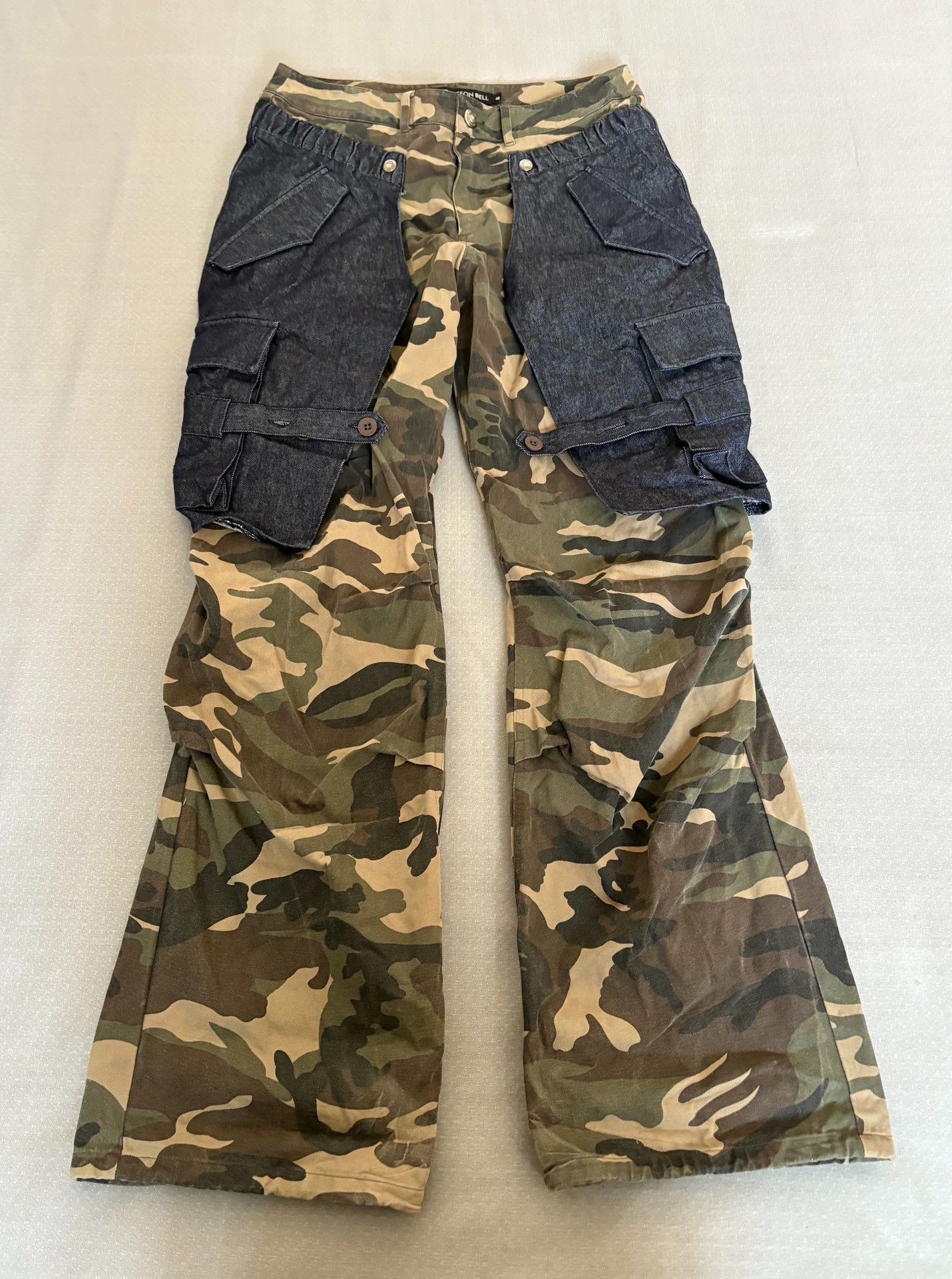 Other Andersson Bell Denim Camo Cargo Pants Button Strap Cuff Size US 32 / EU 48 - 3 Thumbnail
