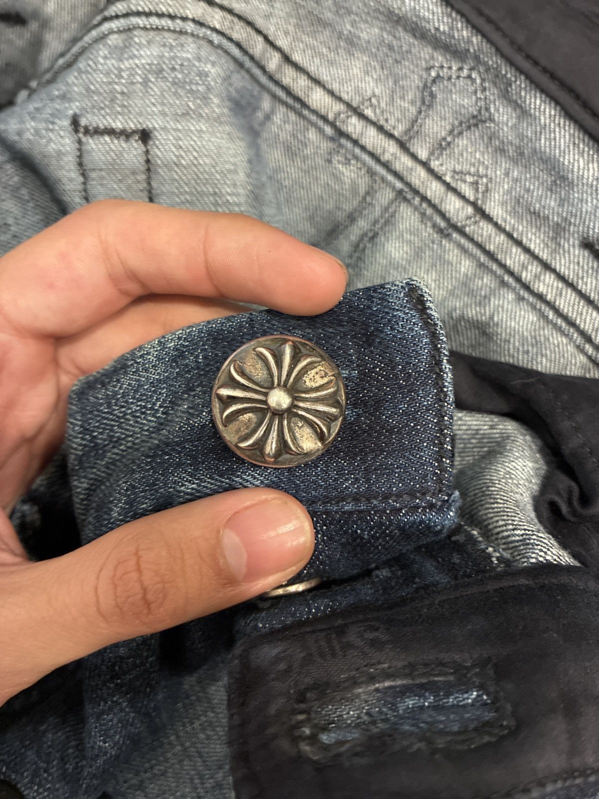 Chrome Hearts Chrome Hearts Patchwork Jean Shorts Size US 34 / EU 50 - 19 Thumbnail