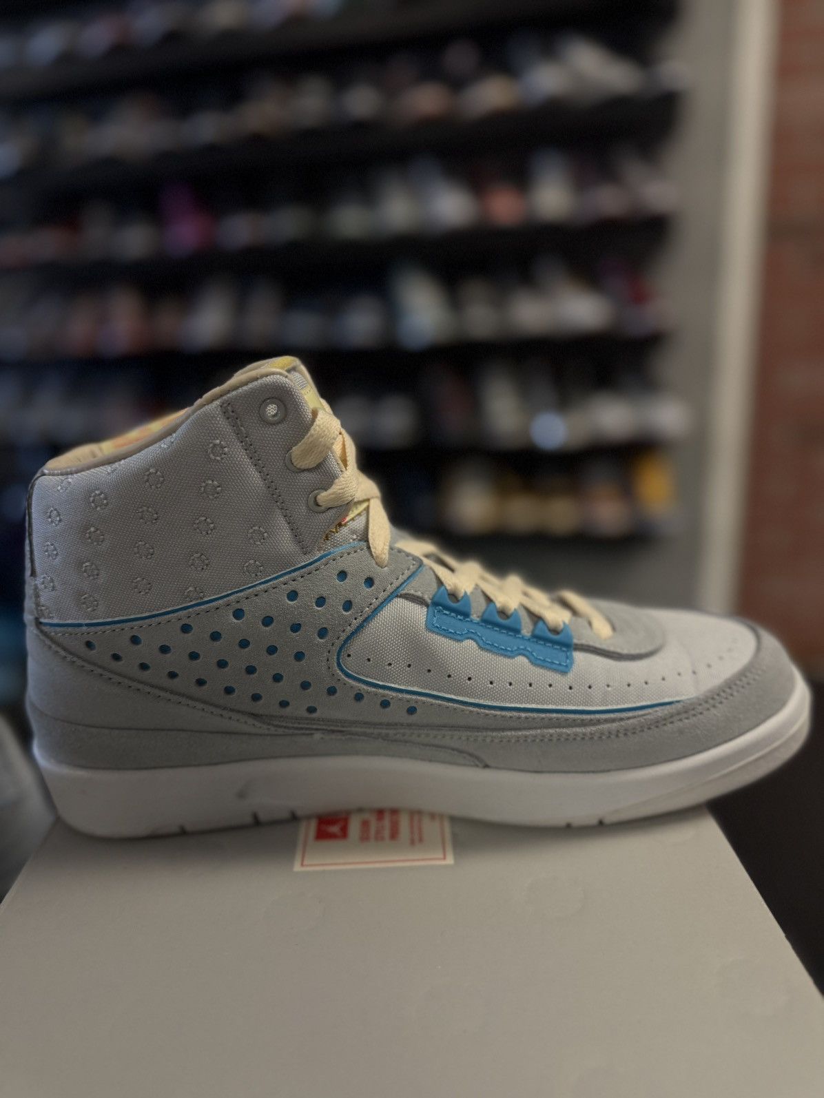 Jordan Brand × Nike Jordan 2 High Top Union Size 9 Blue Clean W Box Size US 9 / EU 42 - 6 Thumbnail