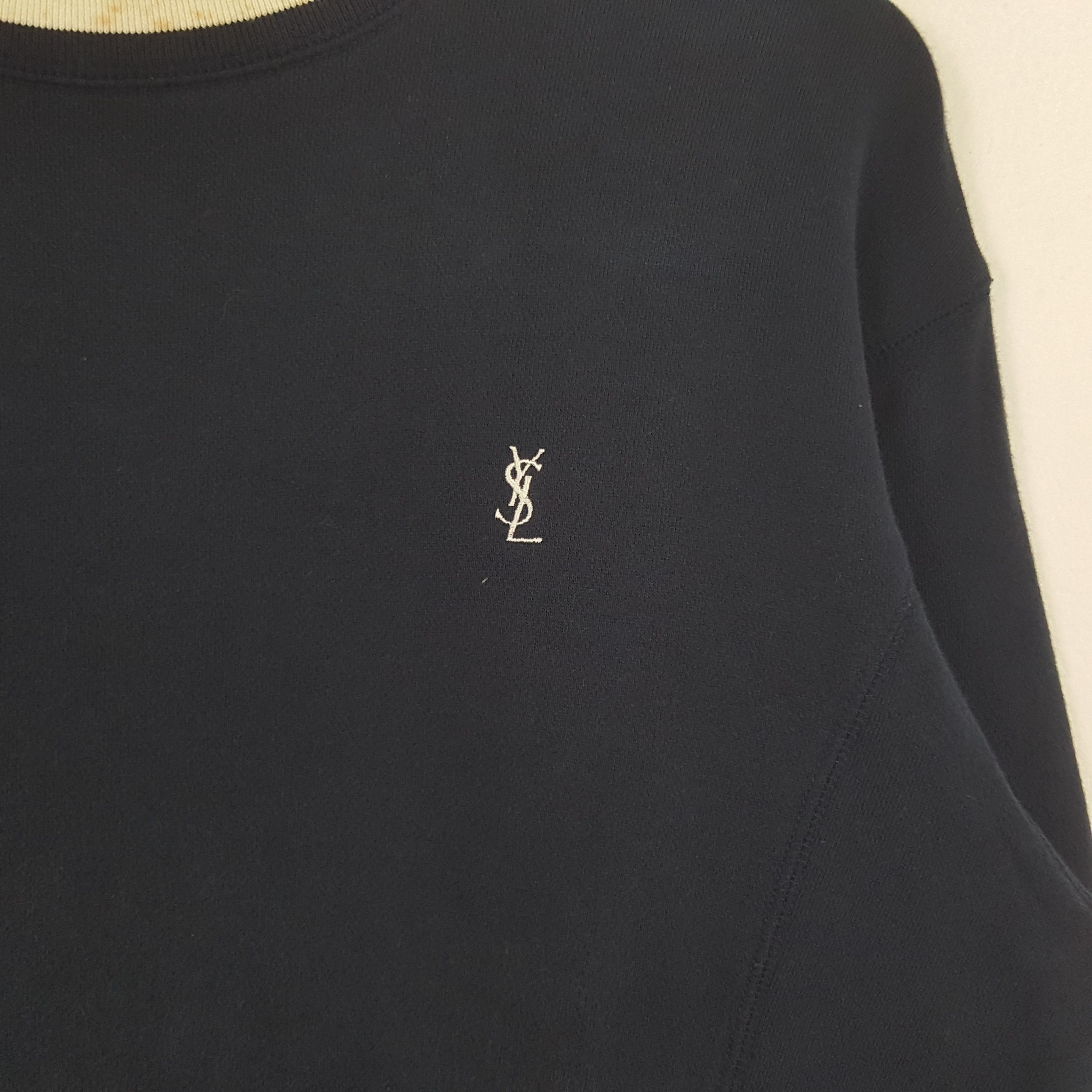 Vintage × Yves Saint Laurent Vintage Yves Saint Laurent Italian Brand Sweatshirt Size US M / EU 48-50 / 2 - 2 Thumbnail