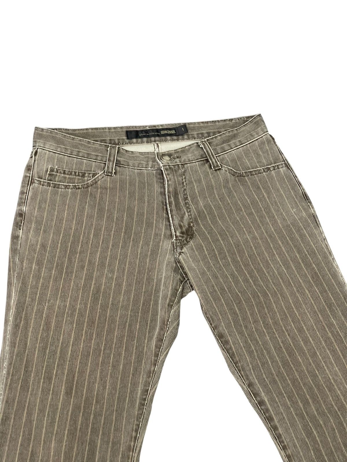 If Six Was Nine Flare Jeans Schlussel Japan Faded Striped Boot Cut 2🟦4 Size US 29 - 8 Thumbnail