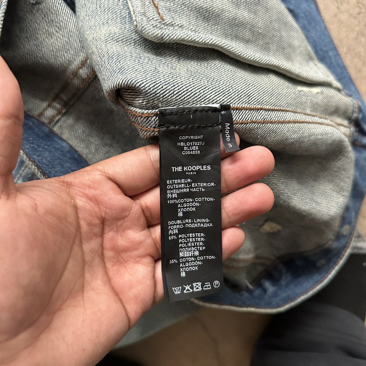 The Kooples The Kooples Distressed Denim Jacket Size US M / EU 48-50 / 2 - 9 Thumbnail