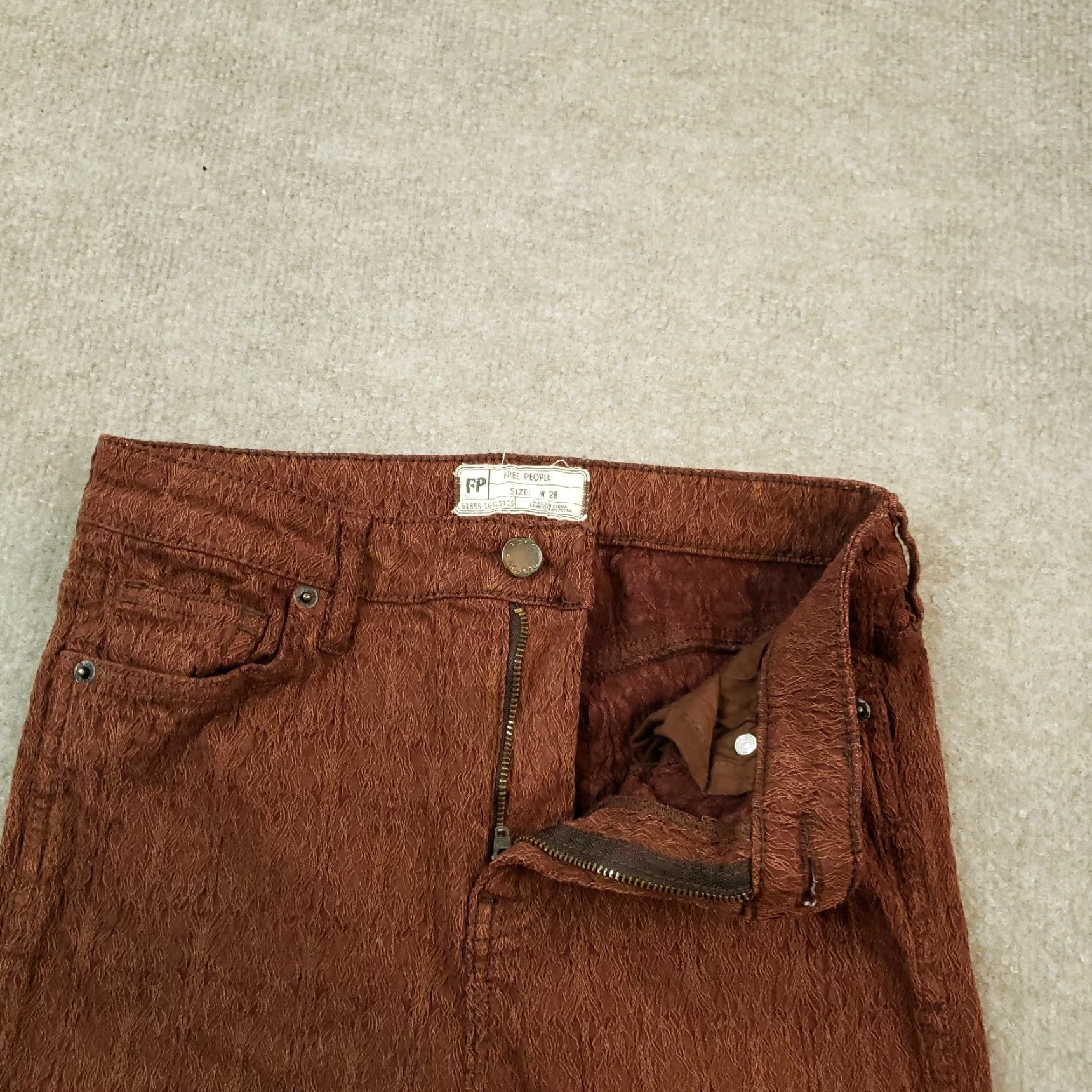 Free People Free People Brown Denim Skinny Jeans Women's Size 27x25 Size 27" / US 4 / IT 40 - 6 Thumbnail