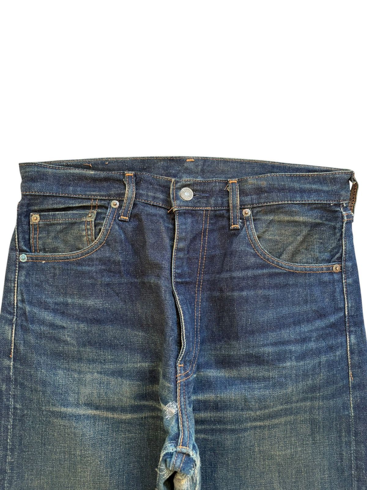 Levi's Vintage 80s Levis 502XX Big E Selvedge Mud Wash Loose Jeans Size US 31 - 5 Thumbnail