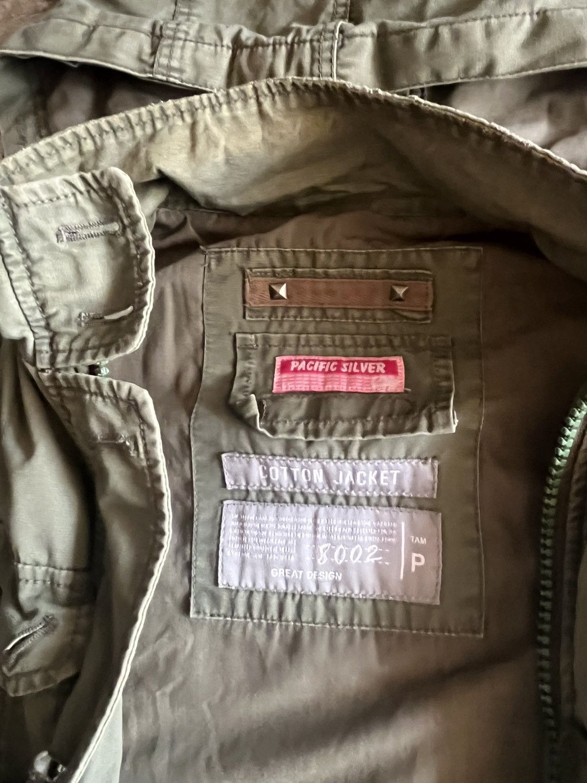 Vintage PACIFIC SILVER Y2K STONE WASH COTTON UTILITY PARKA S-M Size S / US 4 / IT 40 - 2 Thumbnail