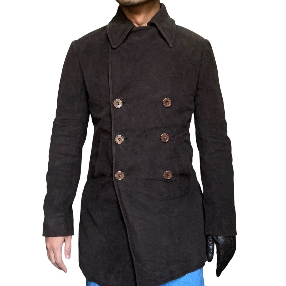 Armani Collezioni 🇮🇹 ARMANI COLLEZIONI ITALY ARCHIVE DOUBLE BREASTED SUEDE COAT Size US M / EU 48-50 / 2 - 4 Thumbnail