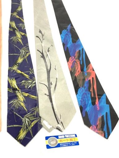 Yohji Yamamoto Yohji Yamamoto Red Line Tie Unique Patterned Size ONE SIZE - 4 Thumbnail