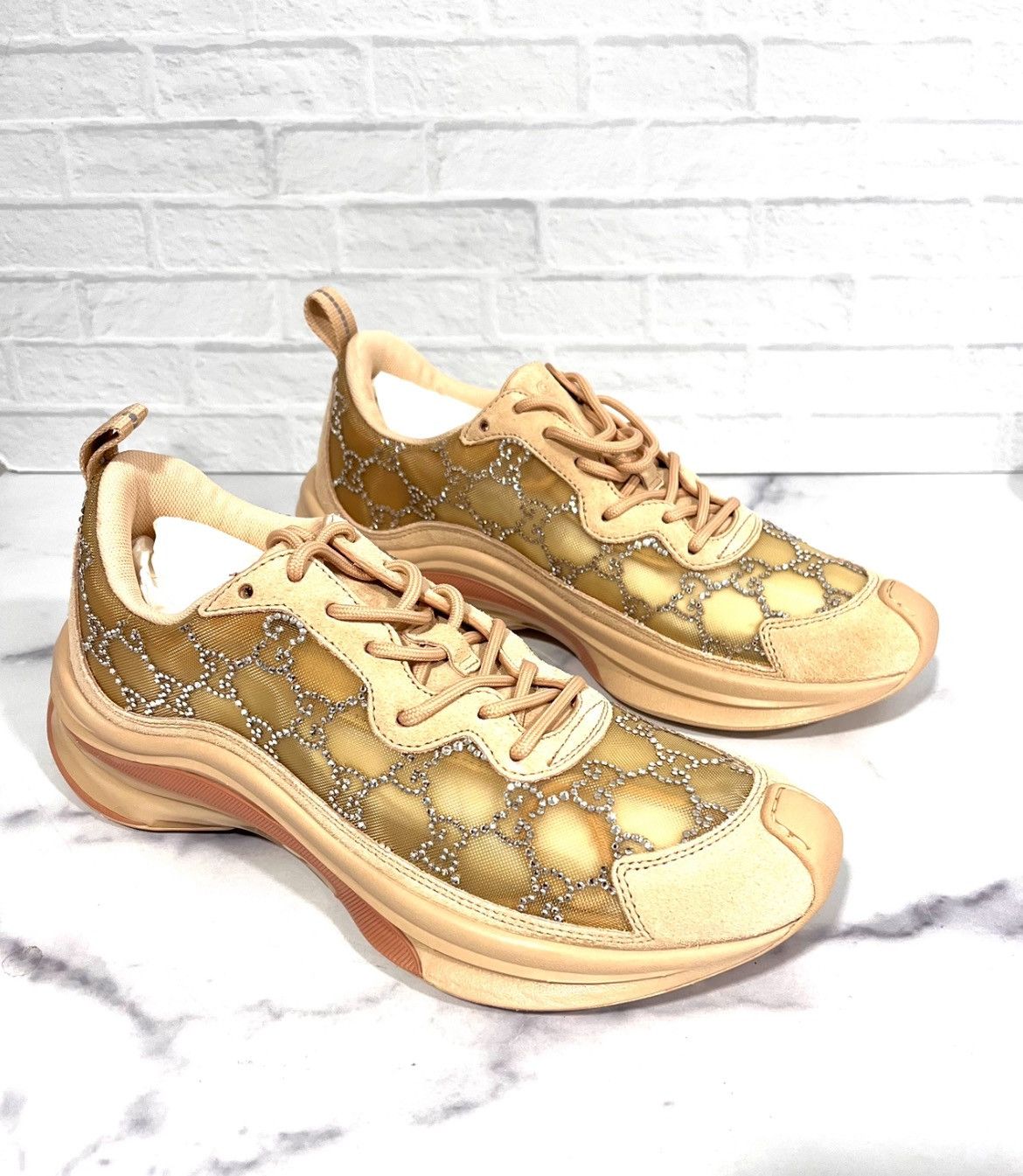 Gucci Gucci Run GG Crystal Sneakers SIZE 39 Size ONE SIZE - 4 Thumbnail