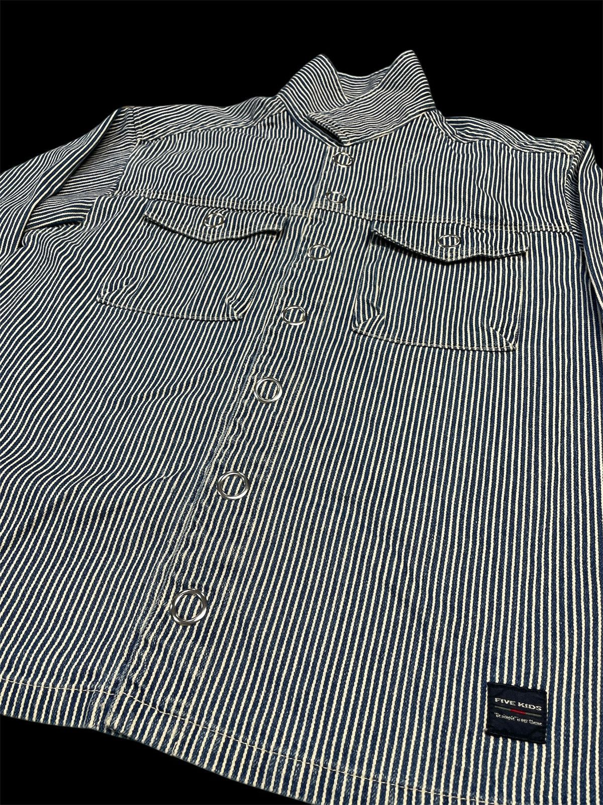 Japanese Brand Japanese Brand Five Kids Hickory Stripe Shirt Size US S / EU 44-46 / 1 - 2 Thumbnail