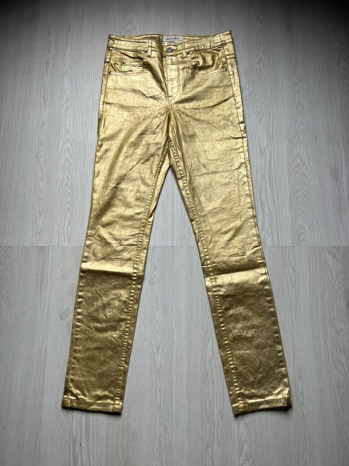 Isabel Marant Etoile Isabel Marant Golden Waxed Coated Skinny Jeans Hedi Inspired Size US 28 / EU 44 - 1 Thumbnail