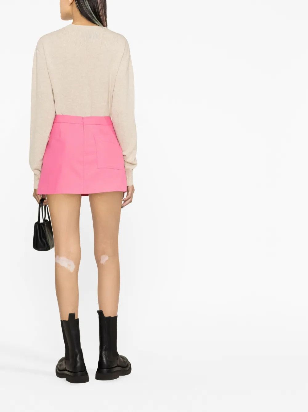Palm Angels o1y1125 Mini Skirt in Pink Size 27" / US 4 / IT 40 - 3 Thumbnail