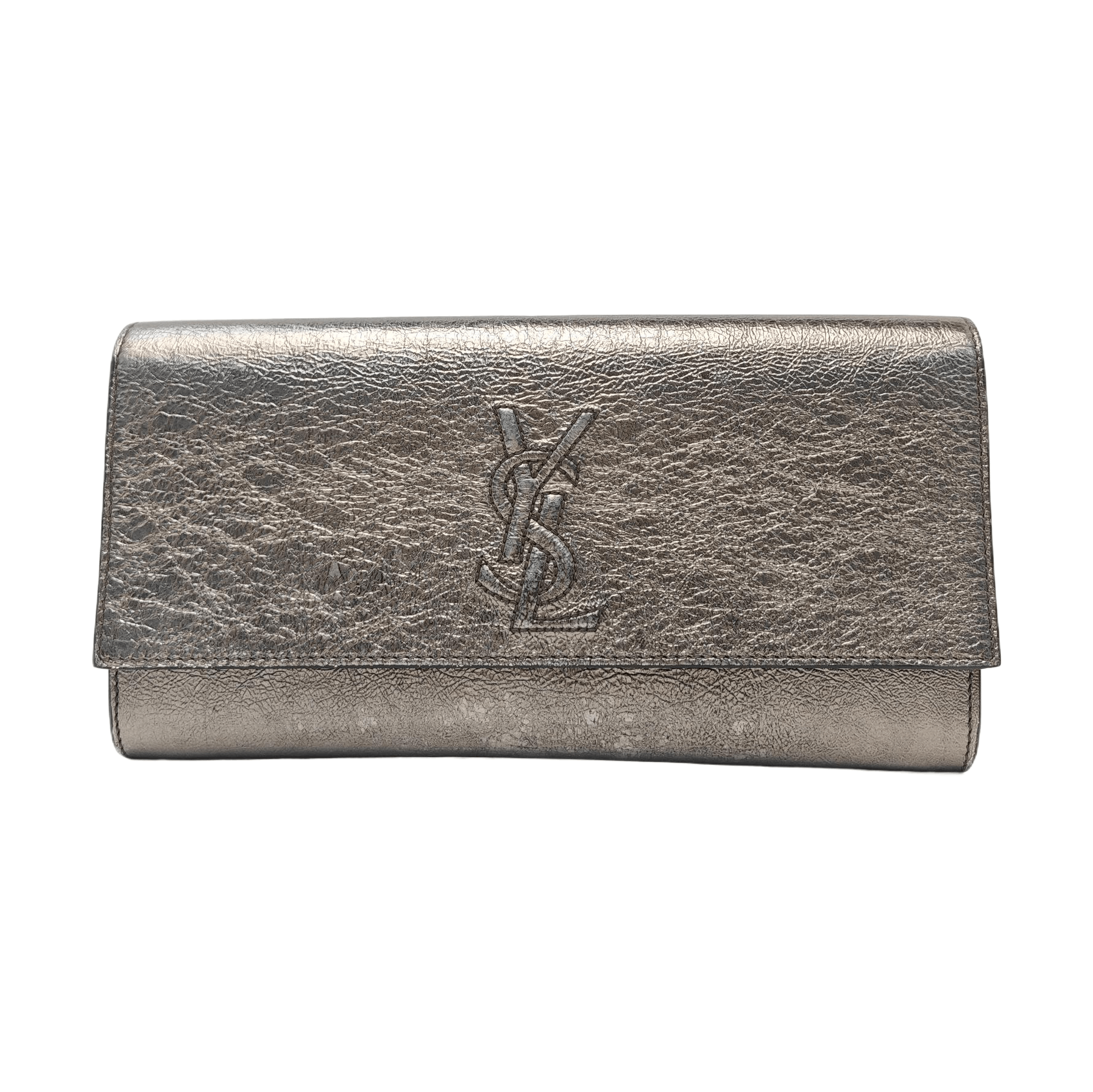 Saint Laurent Paris Saint Laurent Belle Jour Metallic Leather Clutch ONE SIZE Size ONE SIZE - 1 Thumbnail