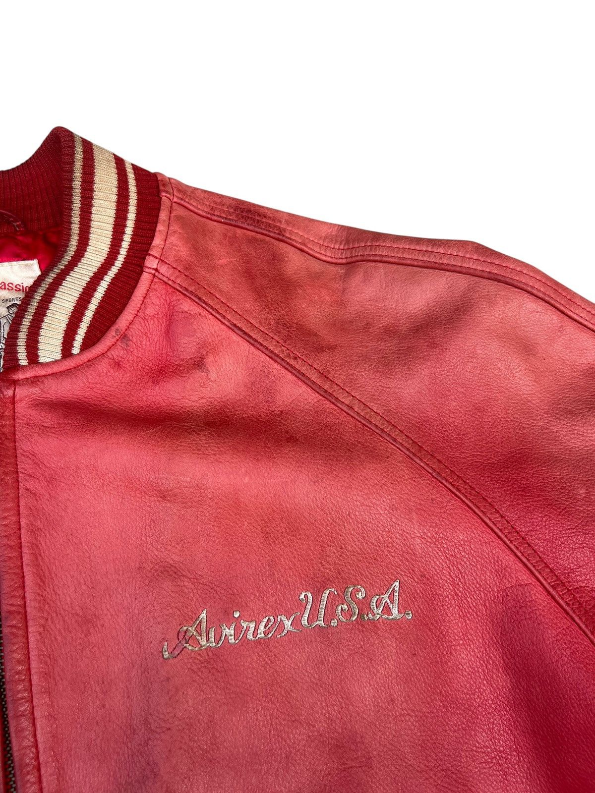Avirex 90s Avirex Muddy Patina Leather Flight Jacket Military Size US M / EU 48-50 / 2 - 21 Thumbnail