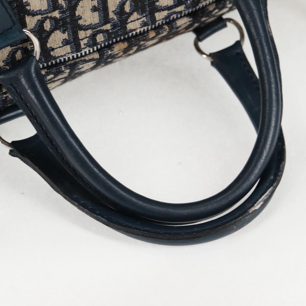Dior DIOR Trotter Canvas Boston Bag Navy Silver Size ONE SIZE - 8 Thumbnail