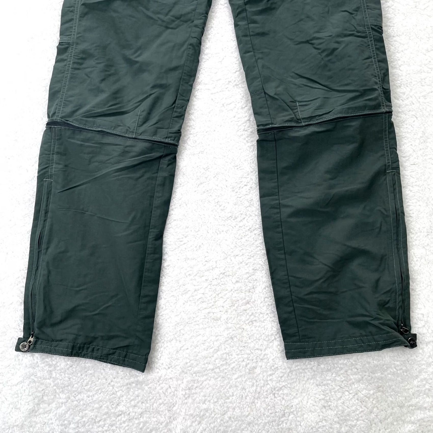 Vintage Kuhl Pants Womens 32x30 Gray Green Ripstop Convertible Hiking Outdoor MTB Shirt Size 24" / US 00 / IT 34 - 2 Thumbnail