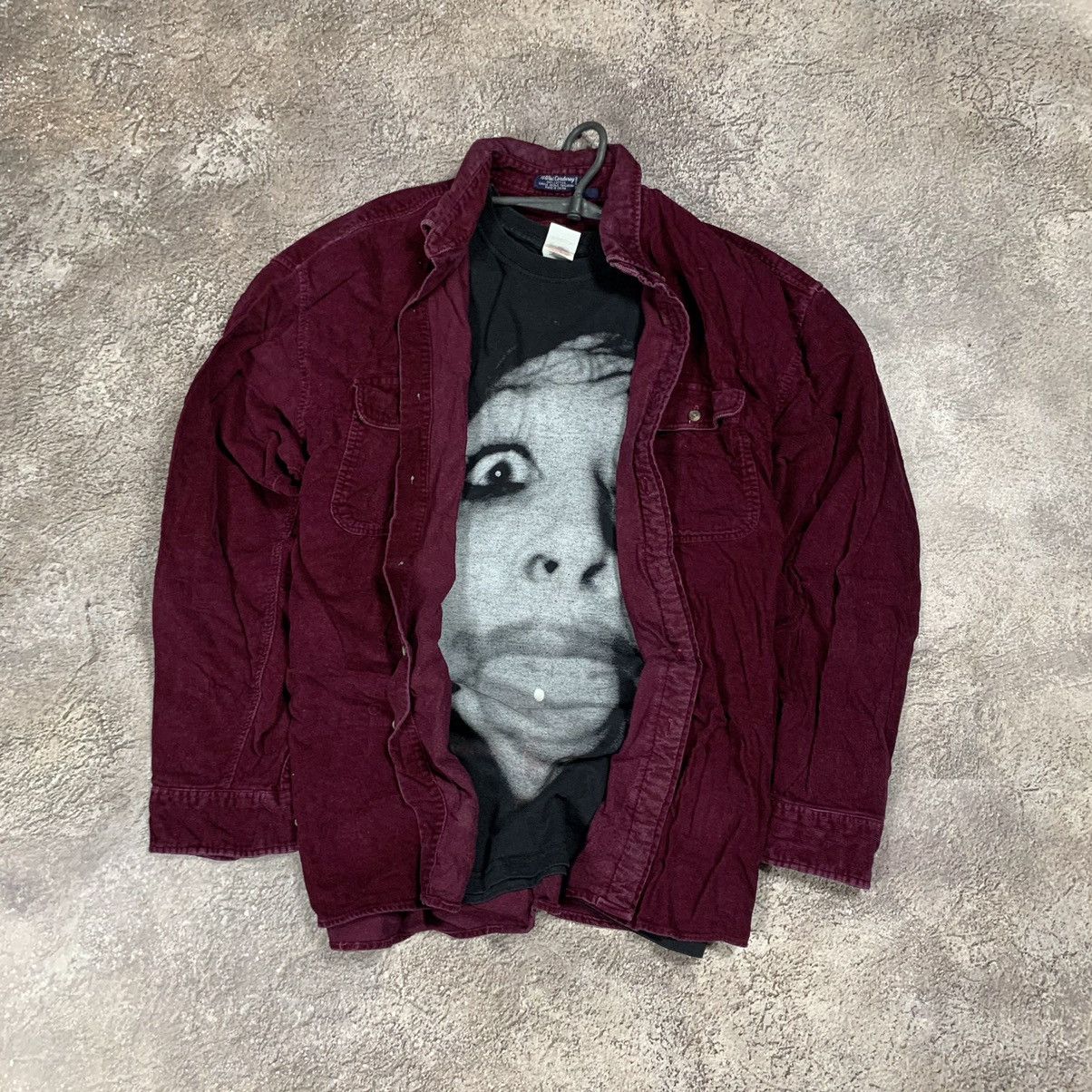 Vintage Vintage 90s Maroon Graphic Chore Coat Grunge Streetwear M Size US M / EU 48-50 / 2 - 1 Thumbnail