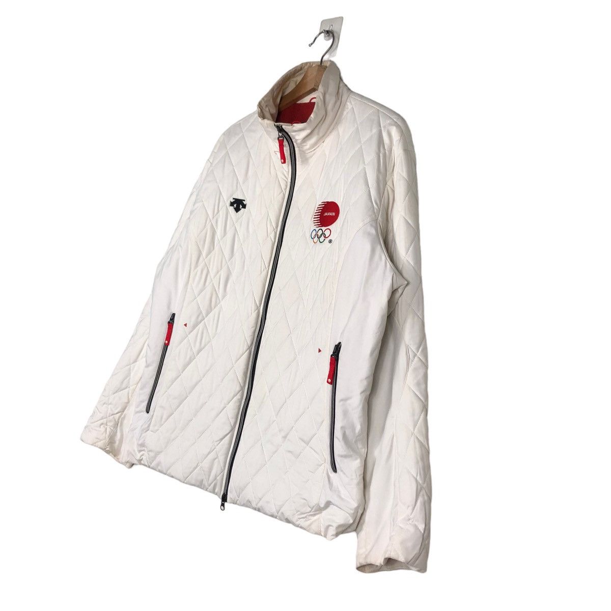 Descente 🔥Vintage Biker Jacket Olympic Japan Quilted Zipper Big Logo Size US L / EU 52-54 / 3 - 2 Thumbnail