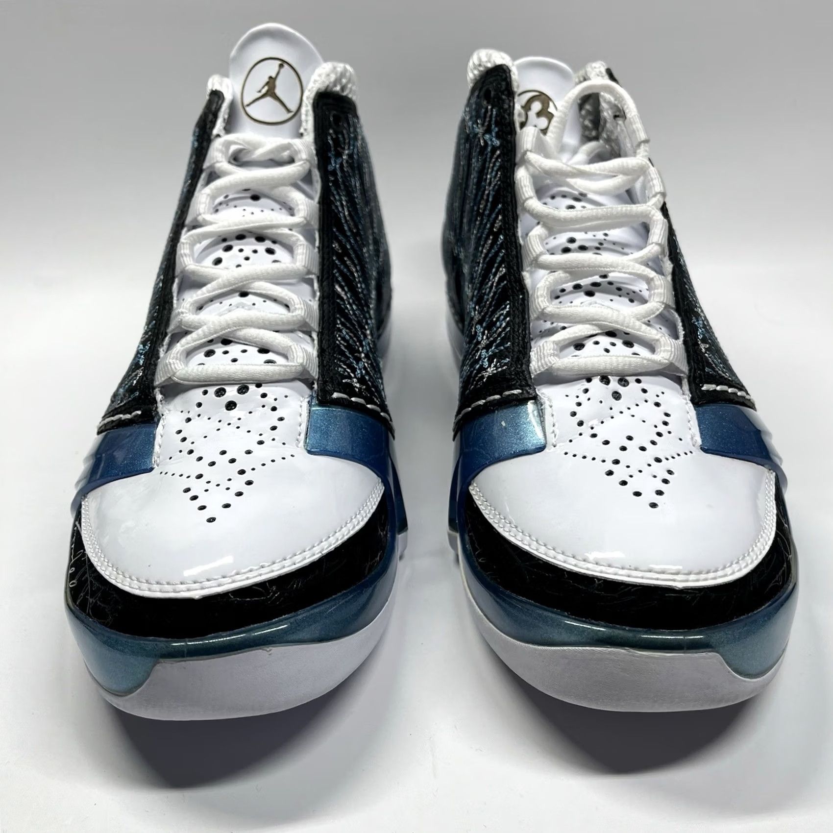 Nike Nike Air Jordan 23 Sneaker Mens 8.5 Black University Blue-White Leather Mid Top 2008 Size US 9 / EU 42 - 4 Thumbnail