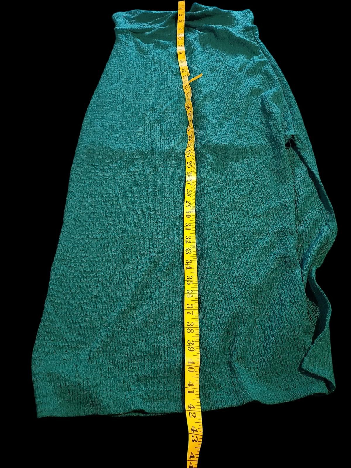 Other Wild Fable Teal Textured Strapless Maxi Dress XL Size XL / US 12-14 / IT 48-50 - 7 Thumbnail