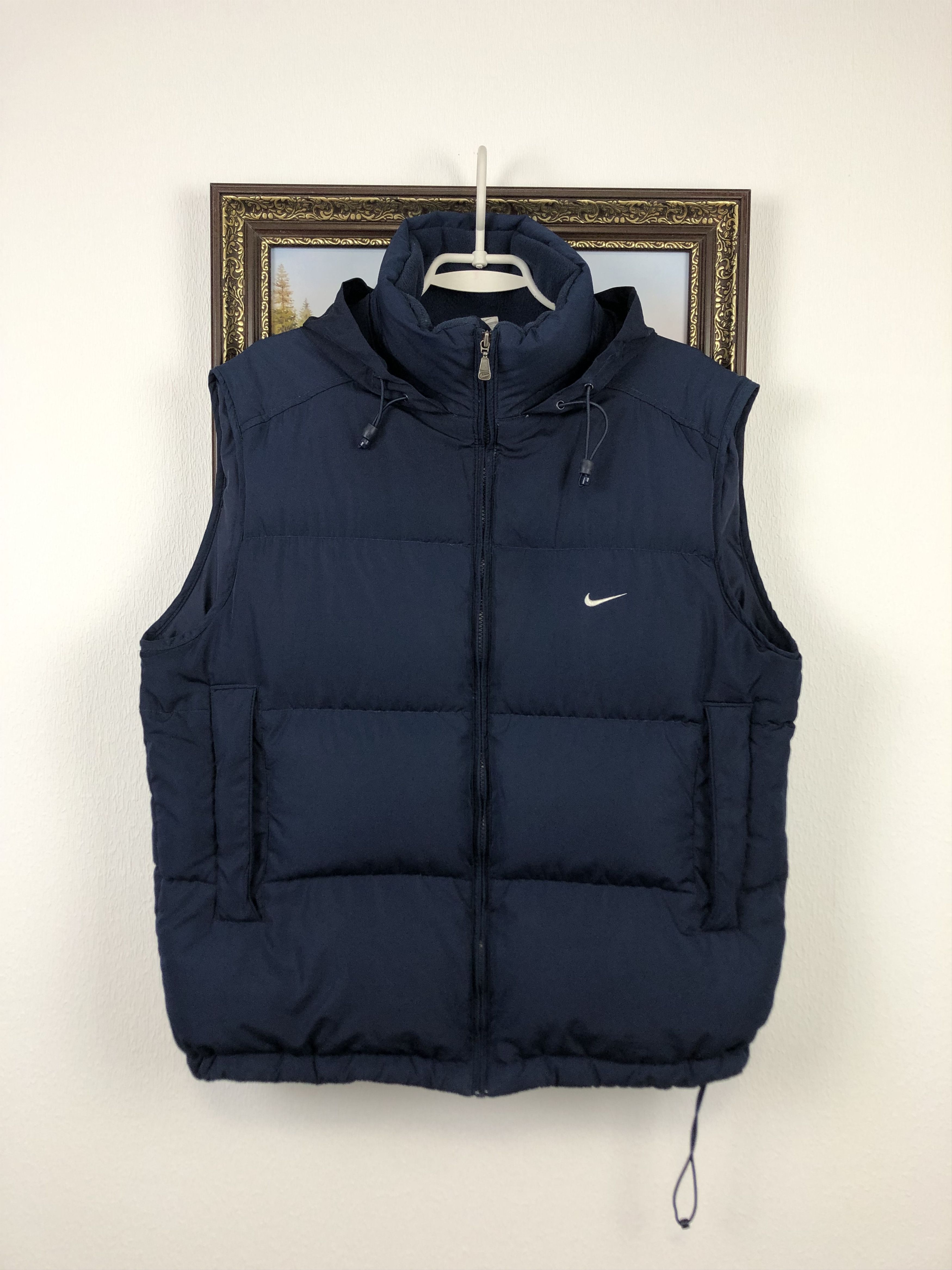 Nike Nike Vintage 90s Down Puffer Vest Jacket Navy Rare Size US M / EU 48-50 / 2 - 1 Thumbnail